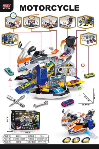Motocyklový servis s parkoviskom pre deti