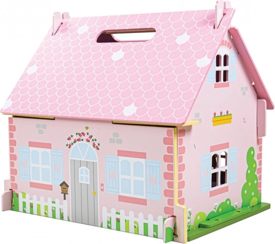 Prenosný drevený domček pre bábiky Bigjigs Toys