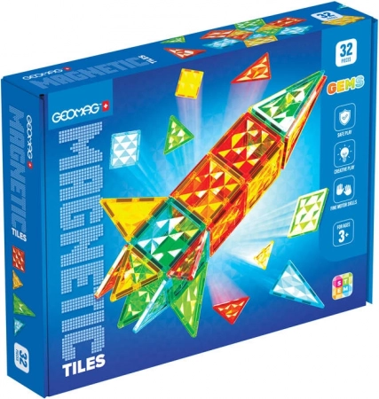 Magnetická stavebnica GEOMAG Gems Rocket – 32 dielikov