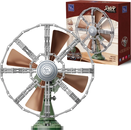 Pantasy Retro Collection retro stolný ventilátor – stavebnica s pohyblivými lopatkami