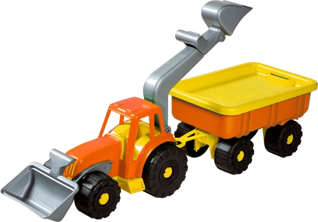 Androni traktorový nakladač s prívesom Power Worker 58 cm – Oranžový