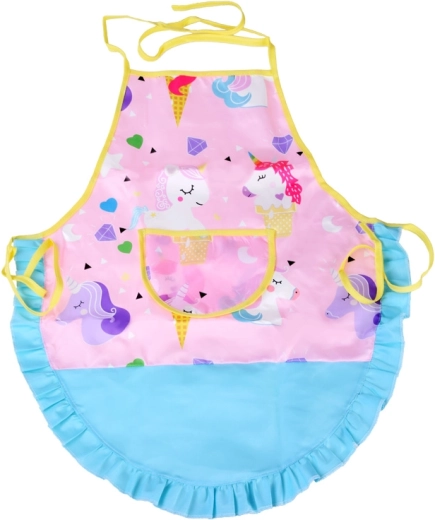 Roztomilá zástera s jednorožcom a praktickým vreckom