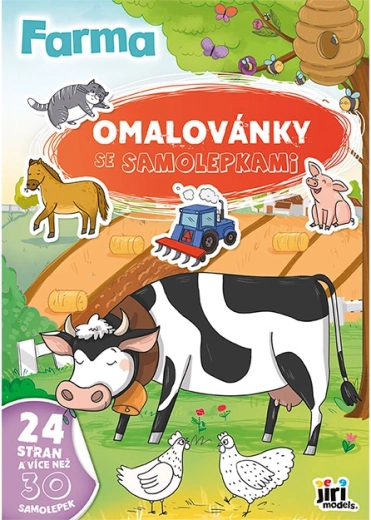 Omaľovánky A4 so samolepkami Farma
