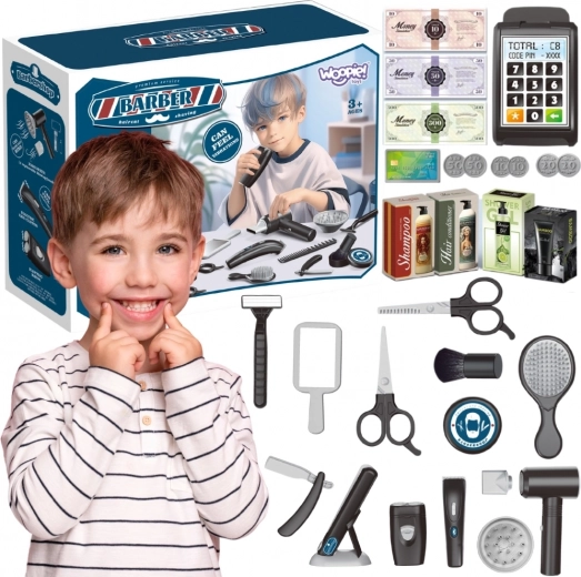 Woopie barber set pre deti, kadernícky salón 24 ks