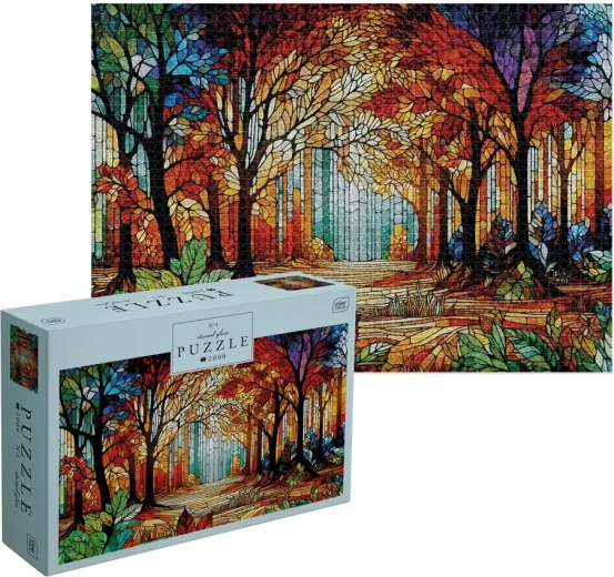 Interdruk puzzle Stained Glass: Les 2000 dielikov