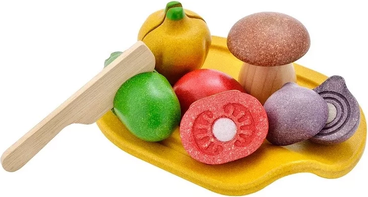 Drevená krájacia sada zeleniny PlanToys