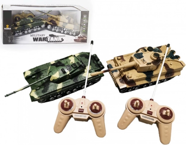 Dva diaľkovo ovládané bojové tanky R/C - 1 kus