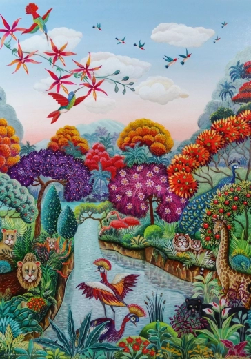 Heye Puzzle Exotická záhrada: Raj kvetov 500 dielikov