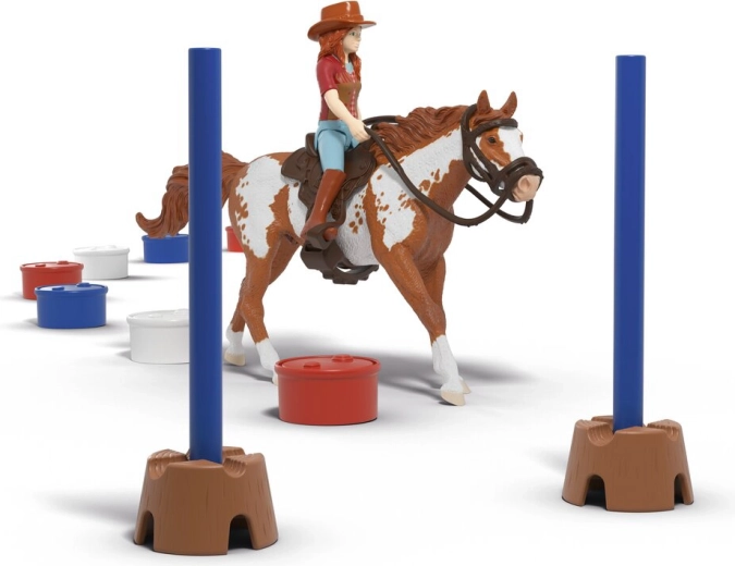 Tréning barrel racingu aj práca na prekážkach