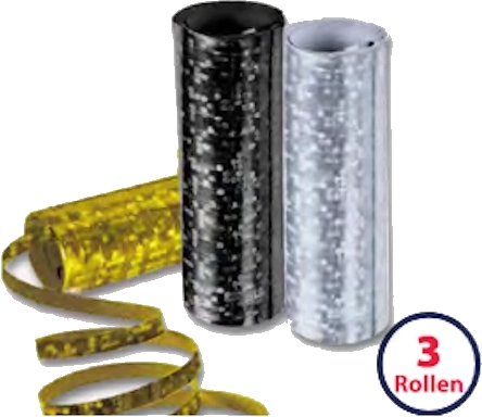 Holografické serpentíny - 3 kusy, 3 m