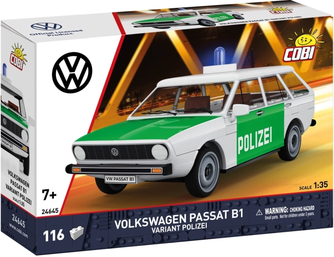 Cobi Volkswagen Passat B1 Variant polícia 1:35 (116 dielikov)