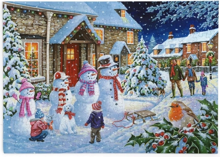 House of Puzzles Zasnežená prechádzka s rodinou – puzzle s 250 veľkými dielikmi