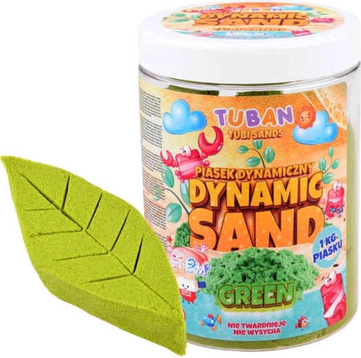 Tuban kinetický piesok 1kg zelený
