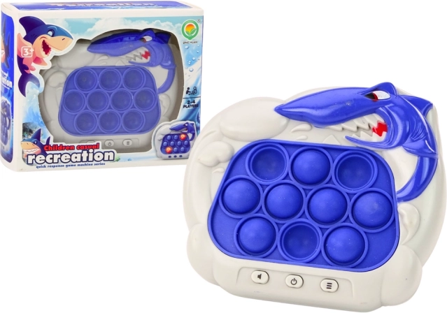 Konzola Pop-It Žralok Svetlá Zvuky Modrá