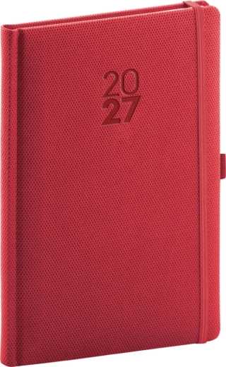 Notique týždenný diár Diamante 2027 červený 15 × 21 cm
