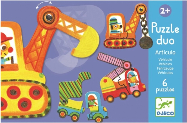 Puzzle Duo Autíčka v pohybe