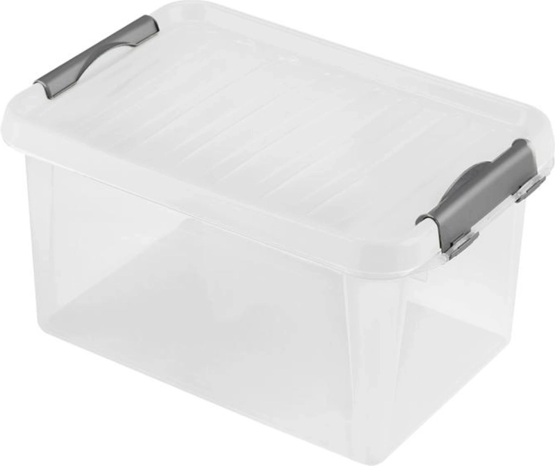 Plastový úložný box s vekom Heidrun 8 l