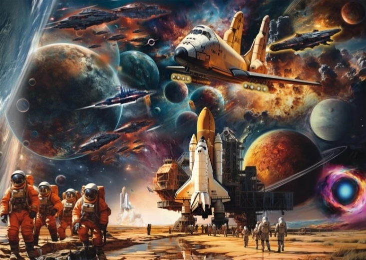Schmidt puzzle Pôvab vesmírneho cestovania – cesty do vzdialených galaxií 1000 dielikov
