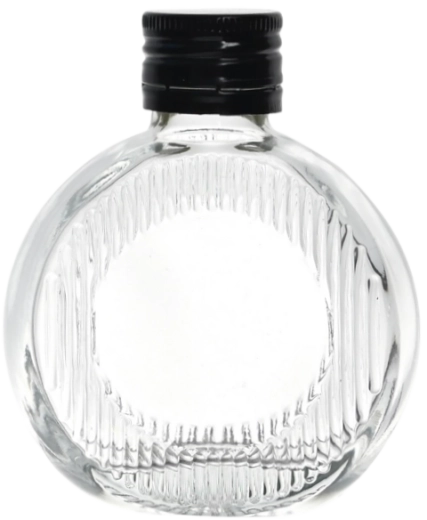 Fľaštička Moon 100 ml s kovovým skrutkovacím uzáverom 28 mm