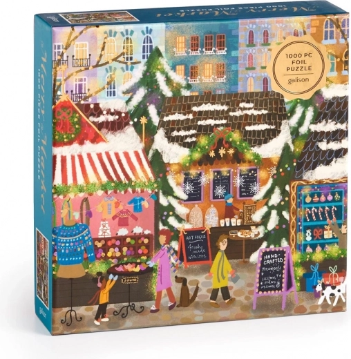 fóliové puzzle vianočné trhy 1000 dielikov GALISON Joy Laforme