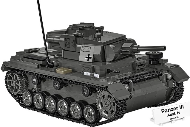 Autentický tank s pohyblivými pásmi a otočnou vežou