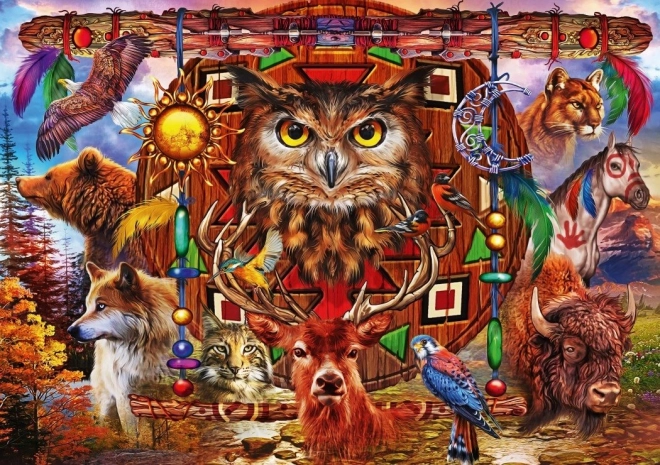 Puzzle Zvierací Totem 4000 Dielikov