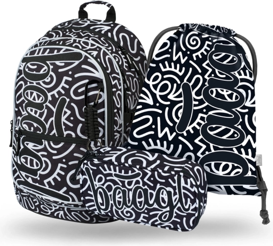 Baagl školský set Core Element – batoh, peračník a vrecko