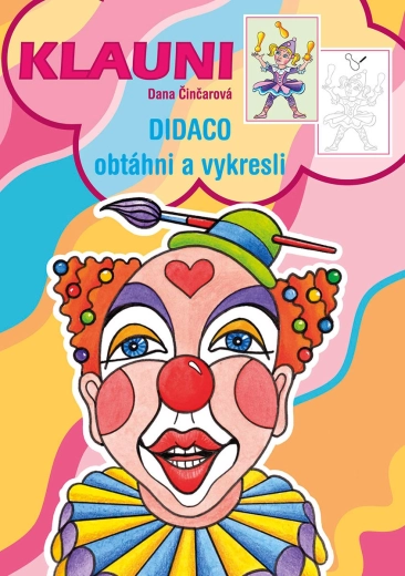 Akim didaco omaľovánky klauni - 1 kus