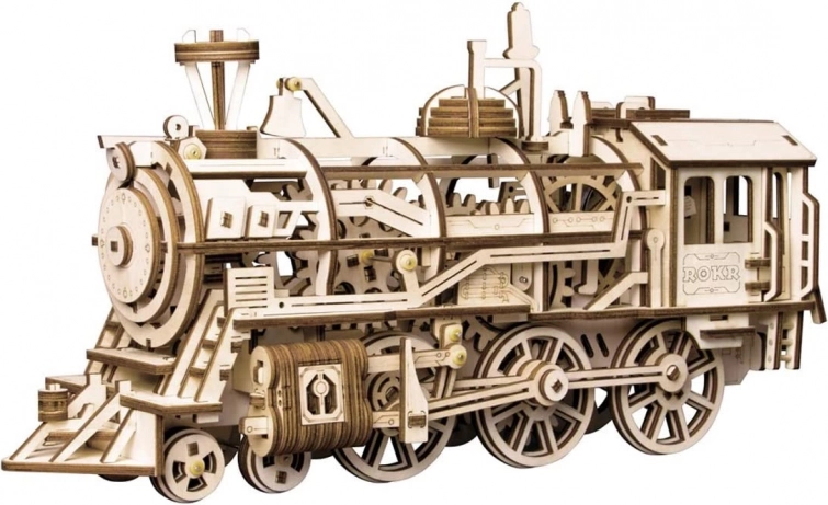 Rokr 3D drevené puzzle lokomotíva 350 dielikov