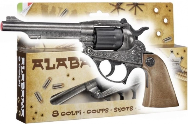 Kapslíková pištoľ kovbojská osemranná