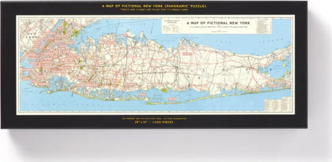Panoramatické puzzle Mapa filmového New Yorku 1000 dielikov GALISON