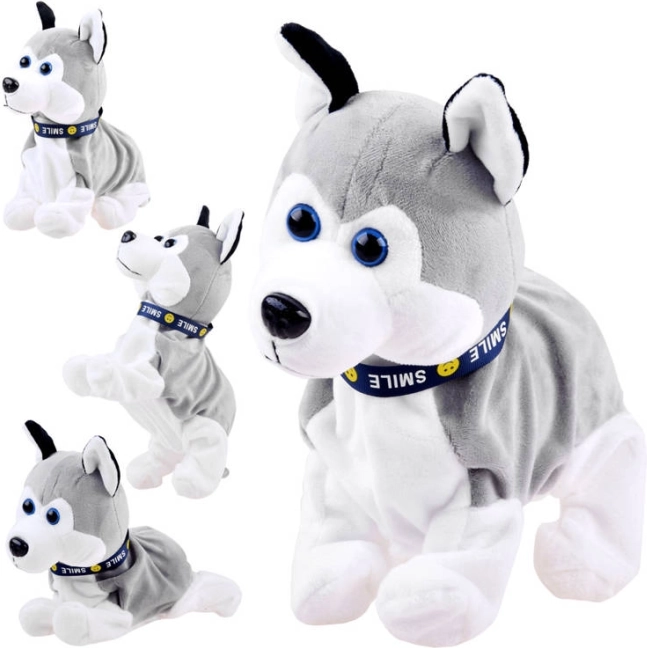 Interaktívny plyšový husky so zvukmi a trikmi na dotyk