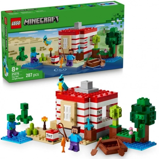 lego minecraft dom tnt v džungli