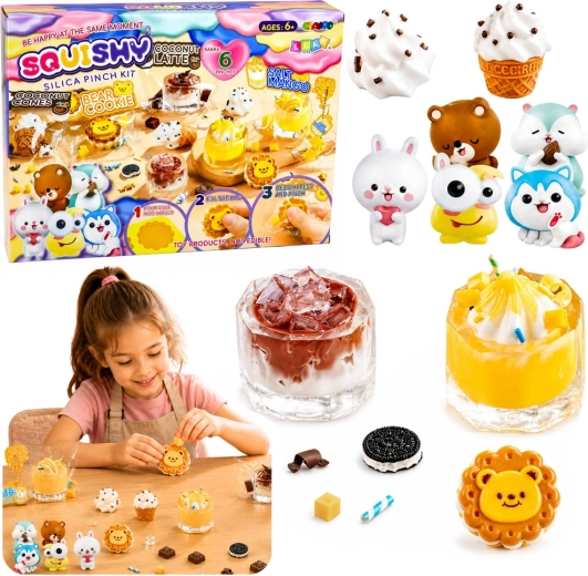 Kreatívna sada na výrobu squishy sladkostí a nápojov DIY