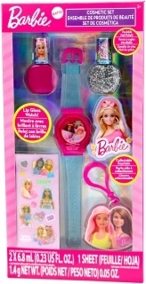 Kozmetická súprava Barbie s leskom na pery a lakmi na nechty