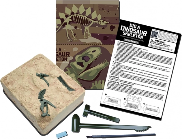 Kostra dinosaura triceratopsa – výkopová sada 4M