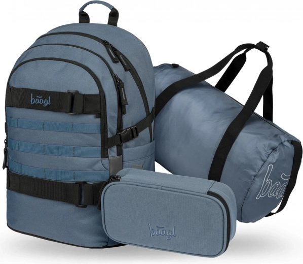 Set školských tašiek Skate Dust Blue: batoh, peračník, športová taška