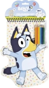 Bluey omaľovánky so samolepkami a pastelkami (6 ks)