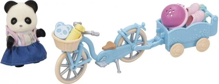Bicykel s košíkom a prívesom