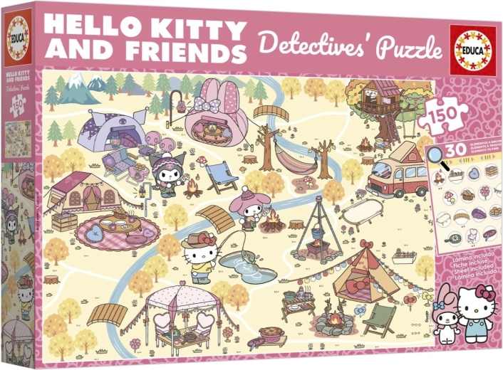 Educa detektívne puzzle Hello Kitty & priatelia 150 dielikov