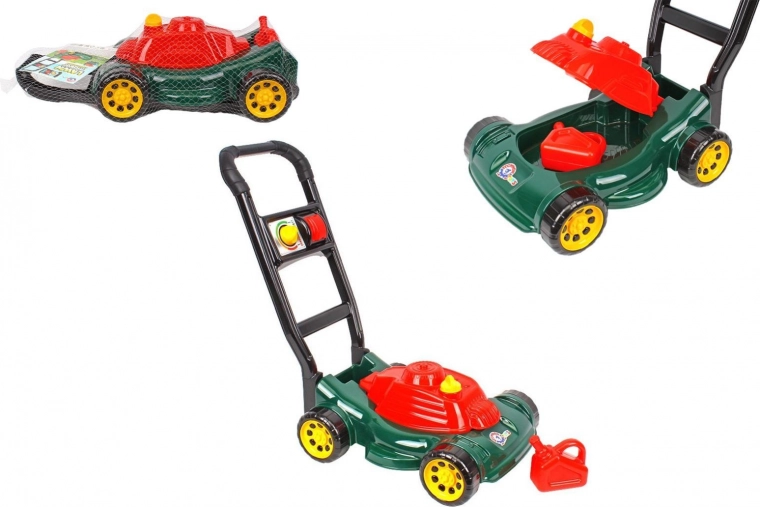 Detská plastová kosačka na trávu v sieťke 28 × 53 cm