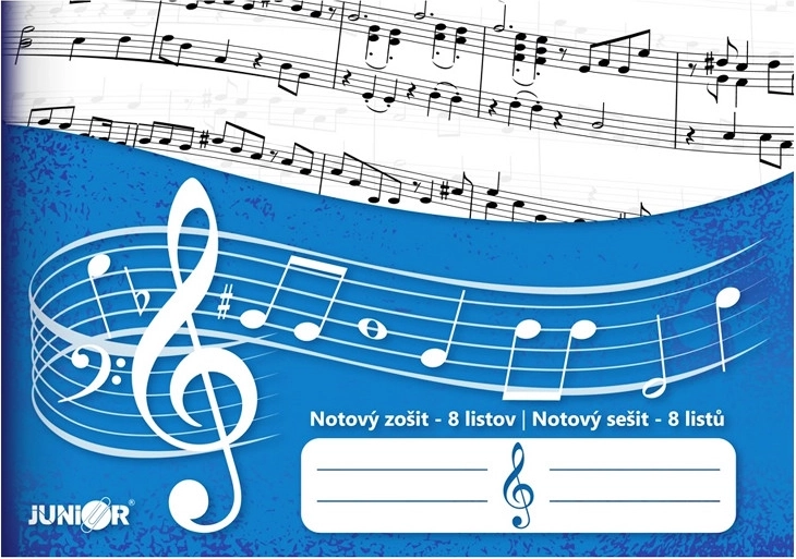 Notový zošit junior 8 listov