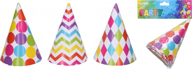 Párty klobúky Mix 15 cm