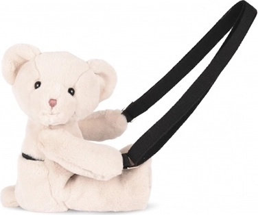 Doudou plyšová taška cez rameno medvedík béžová 30 cm