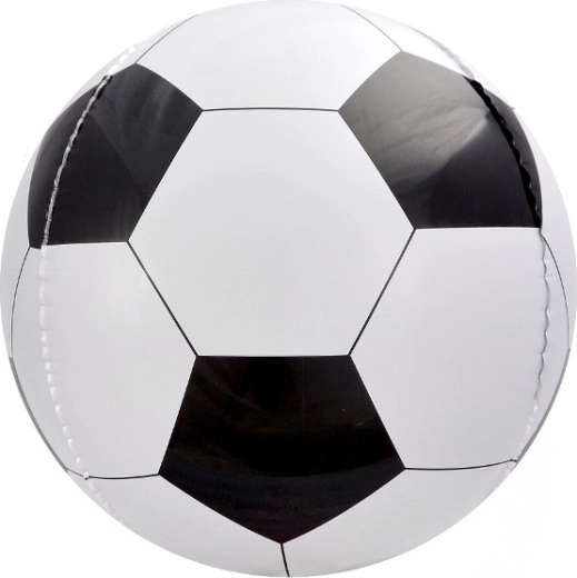 Fóliový balón 16" futbalová lopta čierno‑biela