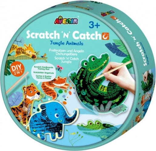 Vydrapávacia hra – Zvieratá z džungle Scratch 'n' Catch
