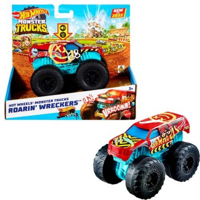 Hot Wheels Monster Trucks Race Ace so zvukovými a svetelnými efektmi 1:43 – Bone