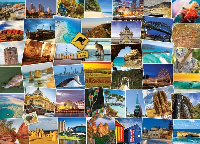 Puzzle Eurographics Svetobežník Austrália 1000 dielikov