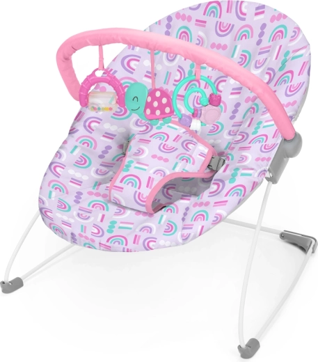 Bright Starts ležadlo s hračkami Confetti Rainbow Bouncer