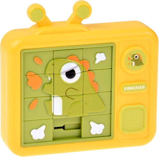 Posuvné puzzle s dinosaurom